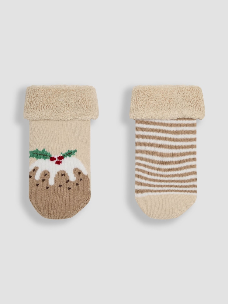 Jojo Maman Bébé Weihnachtssocken 2 Packung - Bild 1 von 3 Jojo Maman Bébé Weihnachtssocken 2 Packung - Bild 1 von 3