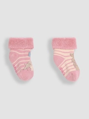 JoJo Maman Bébé Pink Peter Rabbit Baby Socks 2 Pack - Image 2 of 4