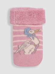 JoJo Maman Bébé Pink Peter Rabbit Baby Socks 2 Pack - Image 3 of 4