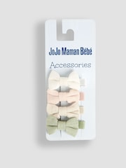 JoJo Maman Bébé Pastel Bow Clips 4 Pack - Image 2 of 3