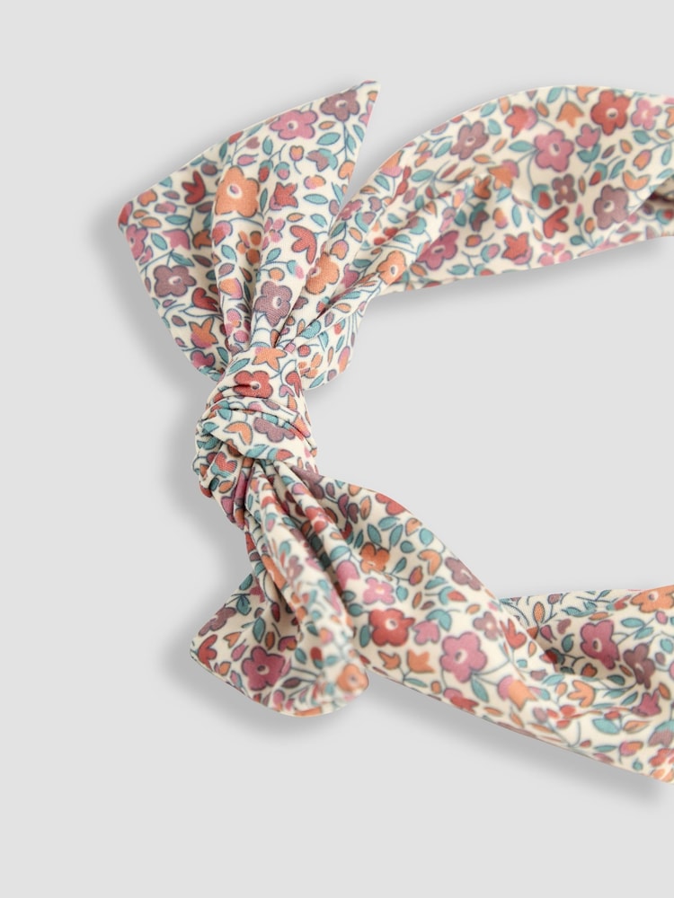 JoJo Maman Bébé Floral Floral Bow Headband - Image 2 of 3