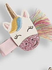 JoJo Maman Bébé Pink Unicorn Clips 2 Pack - Image 3 of 3
