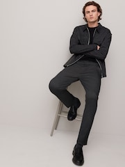 Charcoal Grey Jersey Shacket - Image 2 of 5