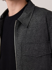 Charcoal Grey Jersey Shacket - Image 3 of 5