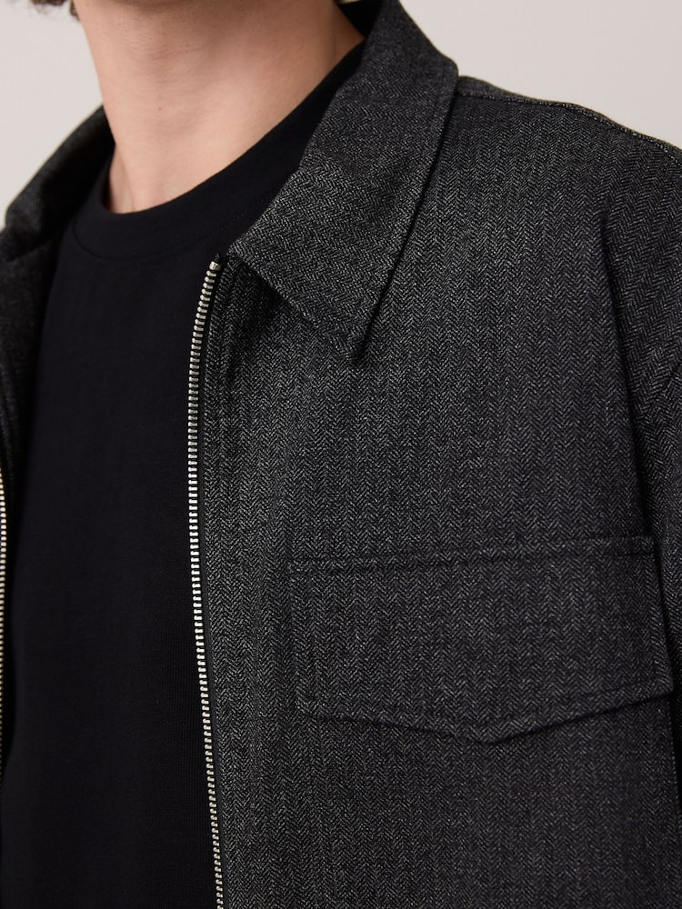 Gris de charbon de bois - Surchemise en jersey - Image 3 of 5