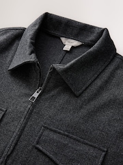 Charcoal Grey Jersey Shacket - Image 4 of 5