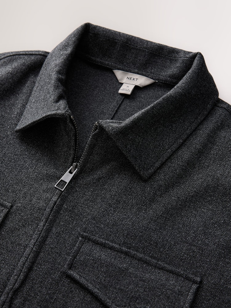 Gris de charbon de bois - Surchemise en jersey - Image 4 of 5