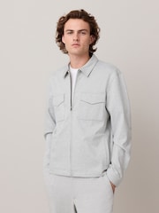 Grey Dogtooth Jersey Shacket - Image 3 of 9