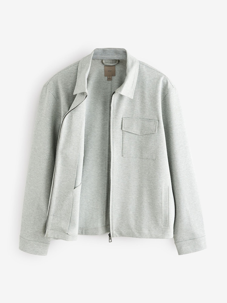 Grey Dogtooth Jersey Shacket - Image 7 of 9