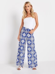 PixieGirl Petite Blue Wide Leg Trousers - Image 1 of 5