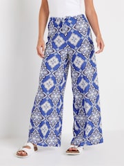 PixieGirl Petite Blue Wide Leg Trousers - Image 2 of 5