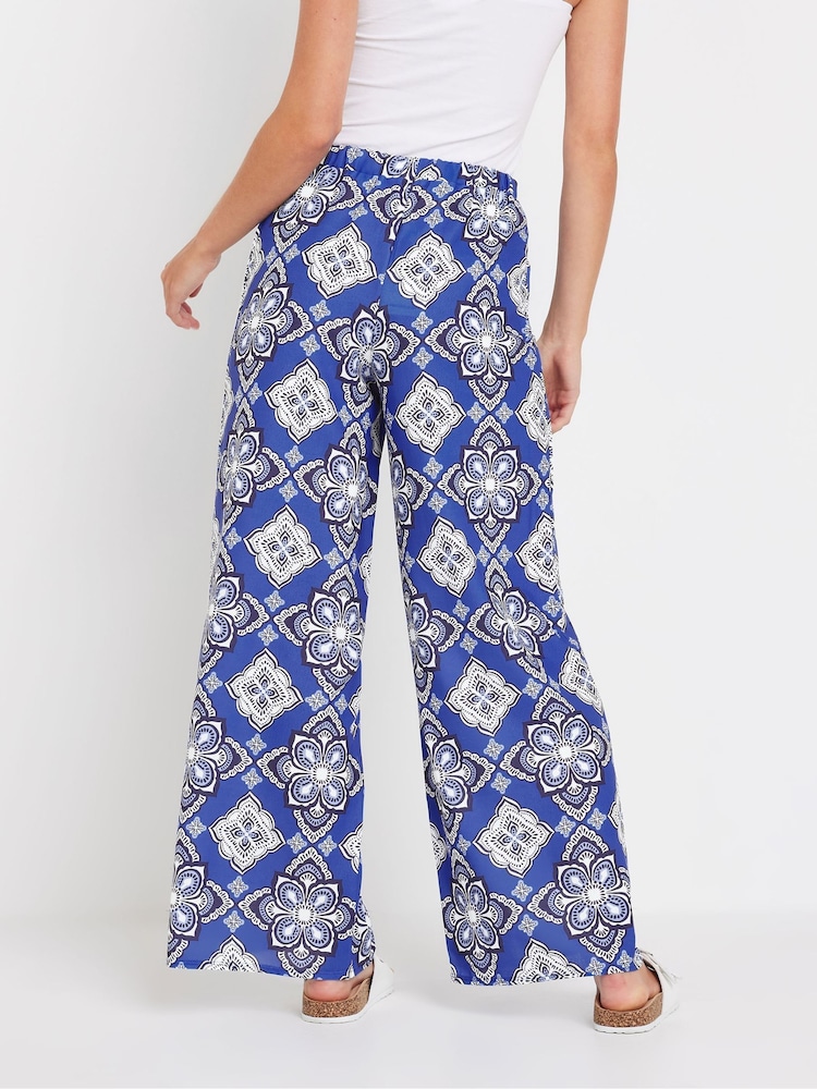 Blauw - PixieGirl Petite broek met wijde pijpen - Image 3 of 5