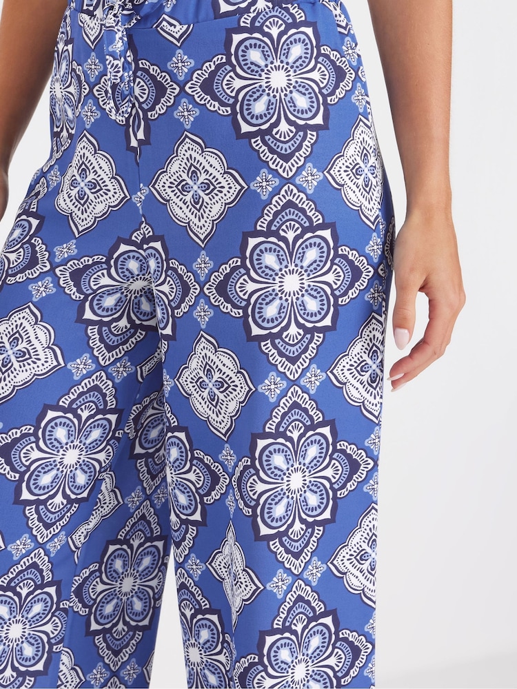 Blauw - PixieGirl Petite broek met wijde pijpen - Image 4 of 5