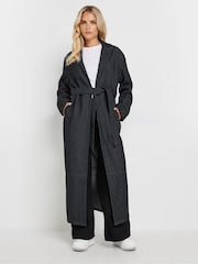 Синий - PixieGirl Petite Denim Trench Coat - Image 1 of 5