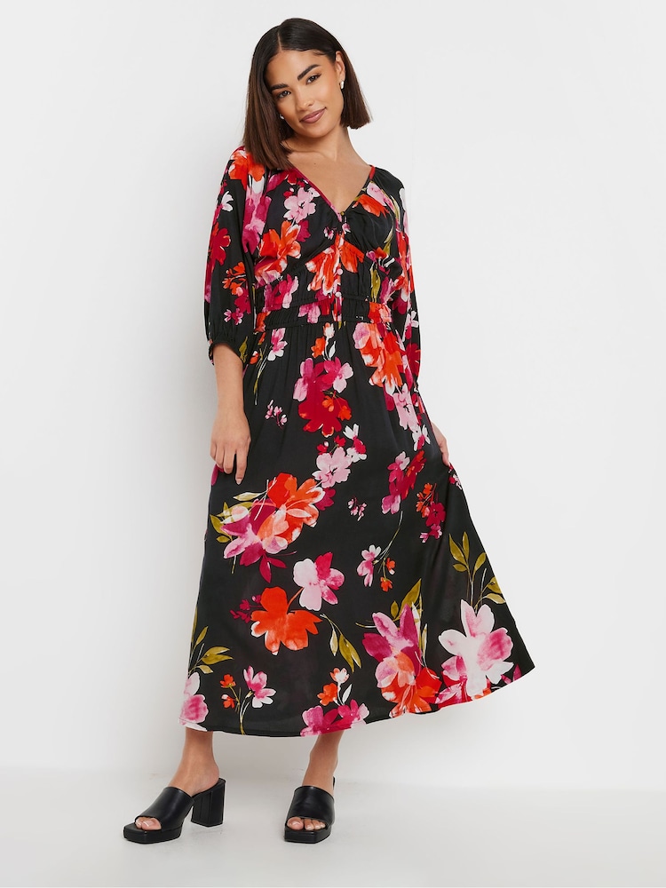 PixieGirl Petite Floral Tea Midi Dress - Изображение 1 из 4