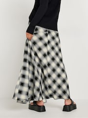 PixieGirl Petite Black Check Maxi Skirt - Image 3 of 5