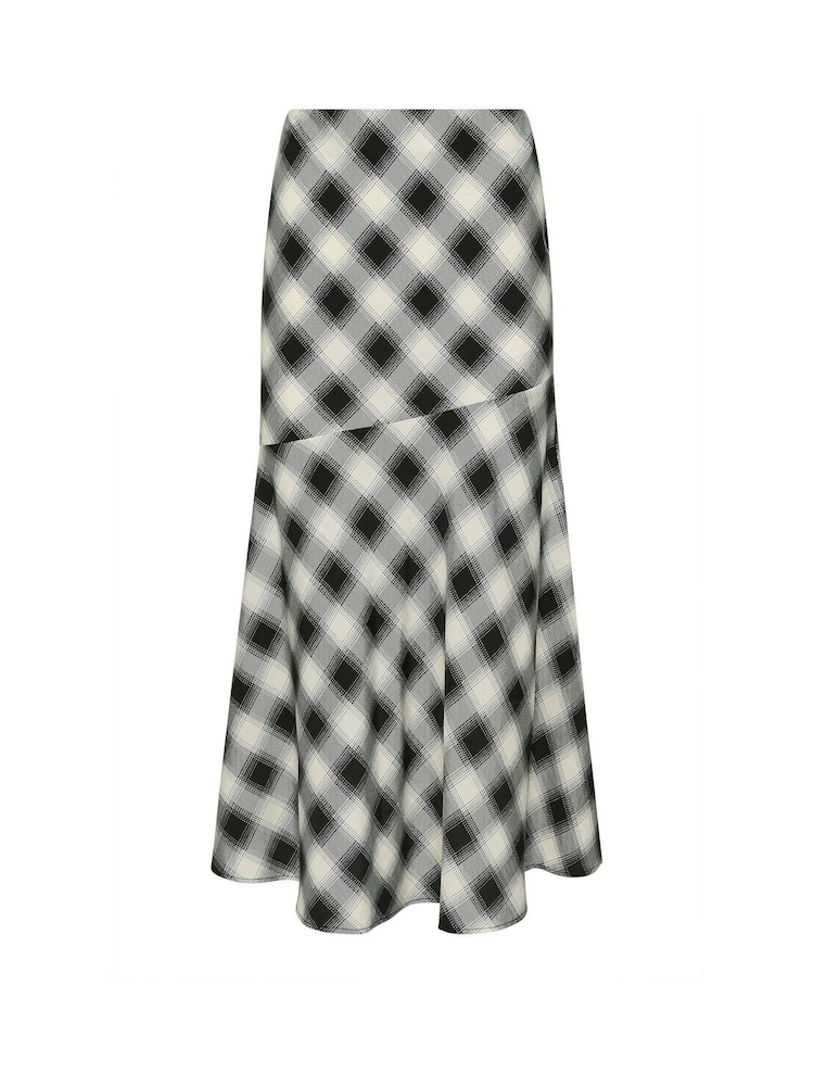 PixieGirl Petite Black Check Maxi Skirt - Image 5 of 5