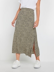 PixieGirl Petite Black Animal Print Midaxi Skirt - Image 2 of 5