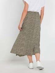PixieGirl Petite Black Animal Print Midaxi Skirt - Image 3 of 5
