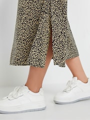 PixieGirl Petite Black Animal Print Midaxi Skirt - Image 4 of 5