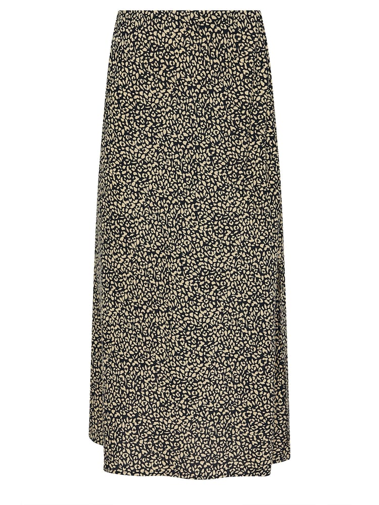 PixieGirl Petite Black Animal Print Midaxi Skirt - Image 5 of 5
