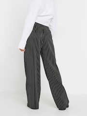 PixieGirl Petite Black Pinstripe Wide Leg Trousers - Image 3 of 6