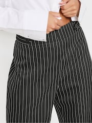 PixieGirl Petite Black Pinstripe Wide Leg Trousers - Image 4 of 6
