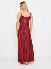 PixieGirl Petite Red Snake Effect Print Maxi Dress - Image 3 of 5
