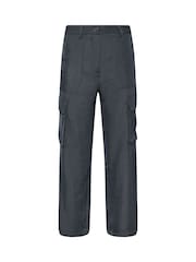 PixieGirl Petite Grey Utility Wide Leg Trousers - Image 4 of 4