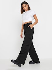 PixieGirl Petite Black Utility Wide Leg Trousers - Image 1 of 5