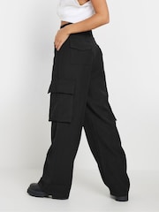 PixieGirl Petite Black Utility Wide Leg Trousers - Image 3 of 5