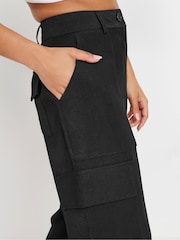 PixieGirl Petite Black Utility Wide Leg Trousers - Image 4 of 5