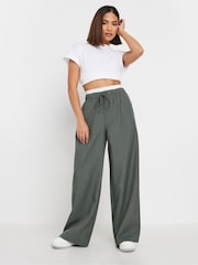 PixieGirl Petite Grey Pinstripe Wide Leg Trousers - Image 1 of 5