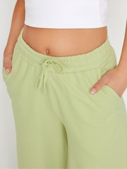 PixieGirl Petite Green Wide Leg Hem Detail Joggers - Image 5 of 6