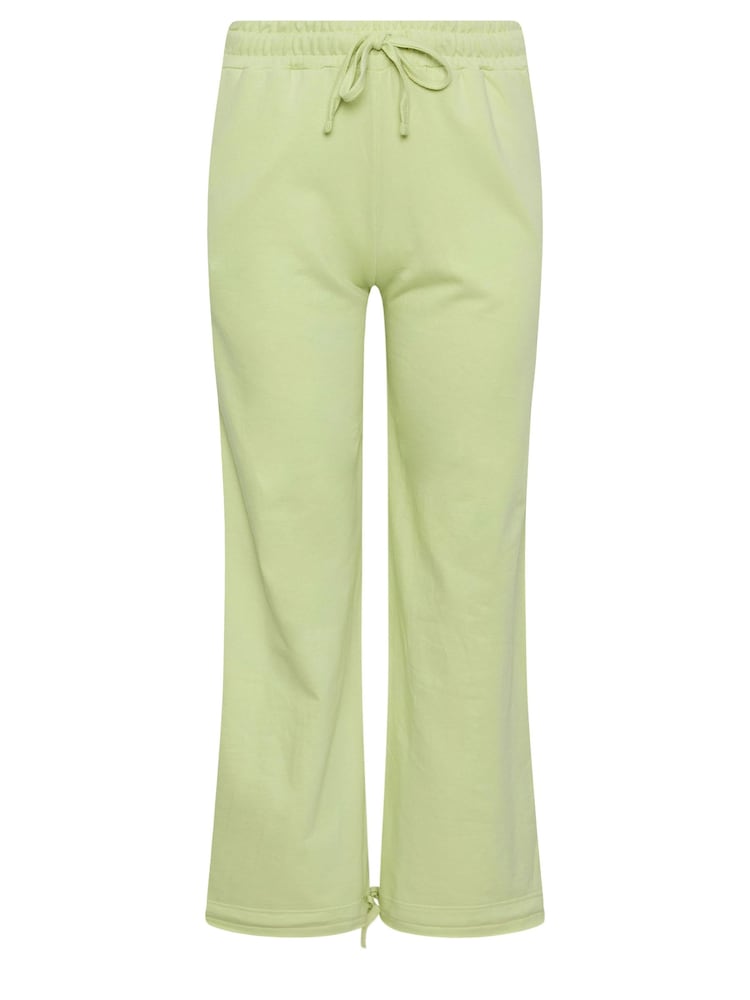 PixieGirl Petite Green Wide Leg Hem Detail Joggers - Image 6 of 6