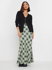 PixieGirl Petite Green Check Maxi Skirt - Image 3 of 6