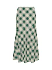 PixieGirl Petite Green Check Maxi Skirt - Image 6 of 6