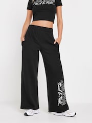 PixieGirl Petite Black Athletics Wide Leg Joggers - Image 2 of 5