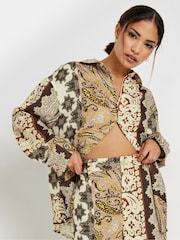 PixieGirl Petite Boho Patchwork Long Sleeve Shirt - Image 1 of 5