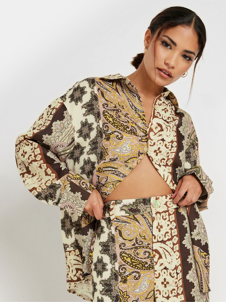 PixieGirl Petite Boho Patchwork Long Sleeve Shirt - Image 1 of 5