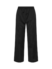 PixieGirl Petite Black Pintuck Tie Waist Wide Leg Trousers - Image 5 of 5