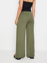 PixieGirl Petite Green Wide Leg Wrap Trousers - Image 4 of 5