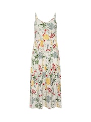 PixieGirl Petite Cream Floral Print Midi Dress - Image 5 of 5