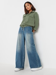 PixieGirl Petite Green Drawcord Long Sleeve Shirt - Image 2 of 6