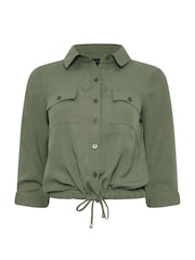 PixieGirl Petite Green Drawcord Long Sleeve Shirt - Image 6 of 6