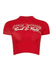 Красный - PixieGirl Petite Athletics T-Shirt - Image 5 of 5