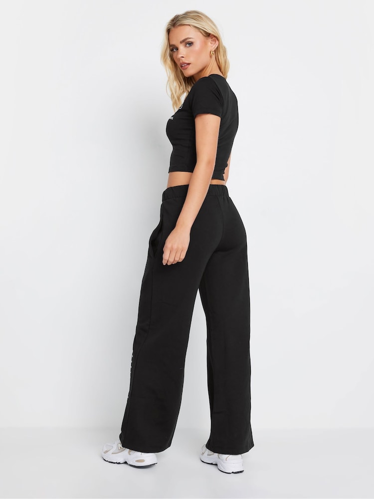 PixieGirl Petite Black Athletics T-Shirt And Joggers Set - Image 3 of 5