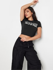 Черный - PixieGirl Petite Athletics T-Shirt - Image 4 of 5