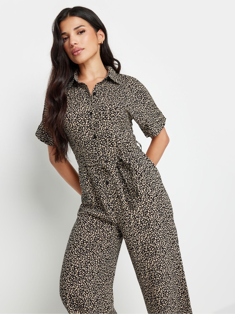 PixieGirl Petite Animal Print Short Sleeve Jumpsuit - Imagen 1 de 5