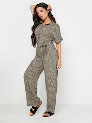 PixieGirl Petite Animal Print Short Sleeve Jumpsuit - Imagen 2 de 5